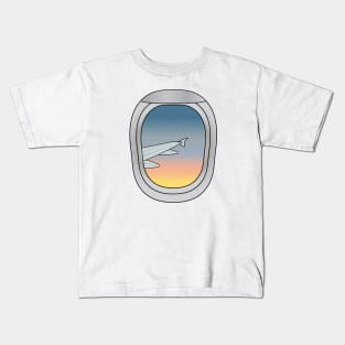 Sunrise / Sunset View from Plane Window Kids T-Shirt